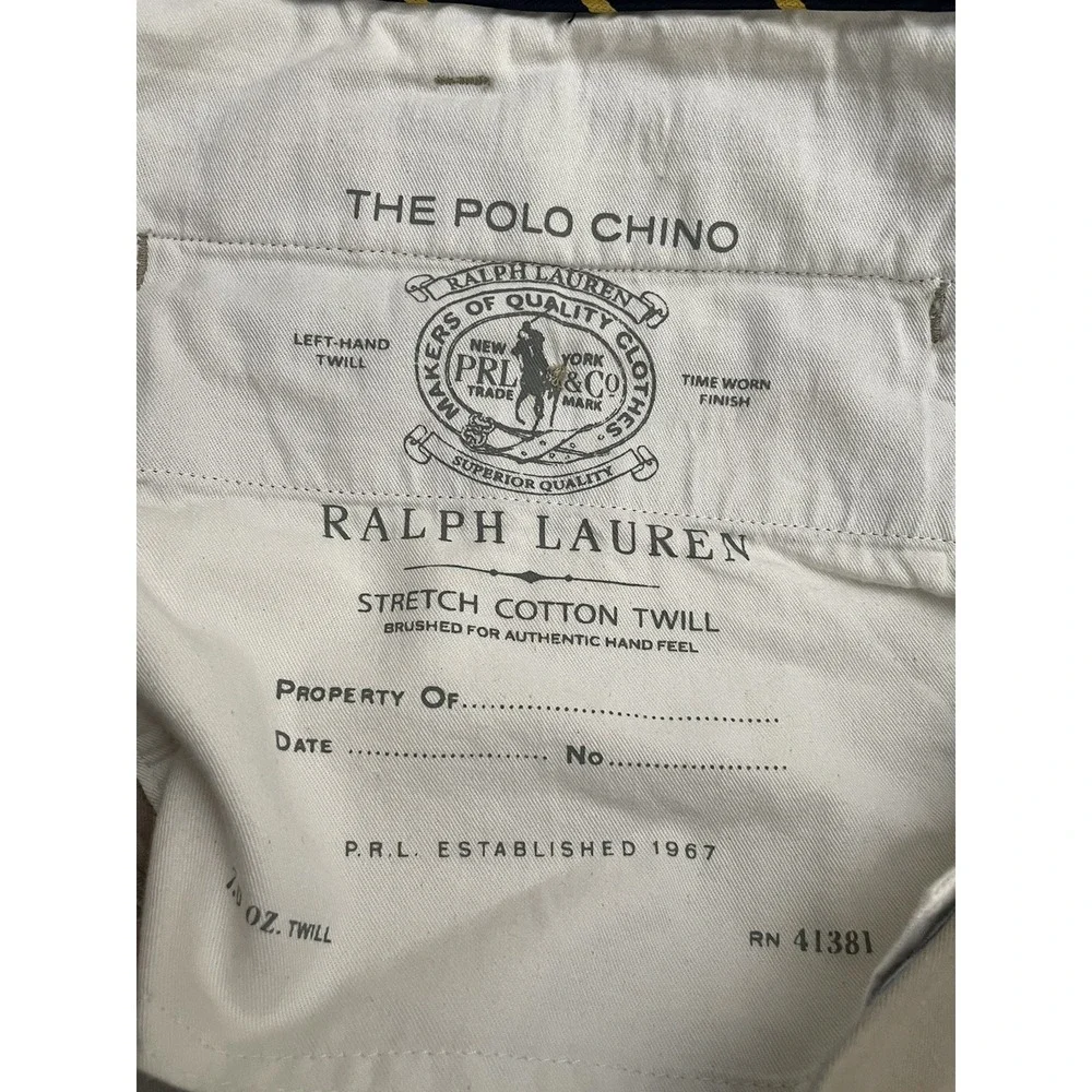 NEW Polo Ralph Lauren Bedford Classic Fit Washed‎ Chino Pants 44B x 32 Khaki
